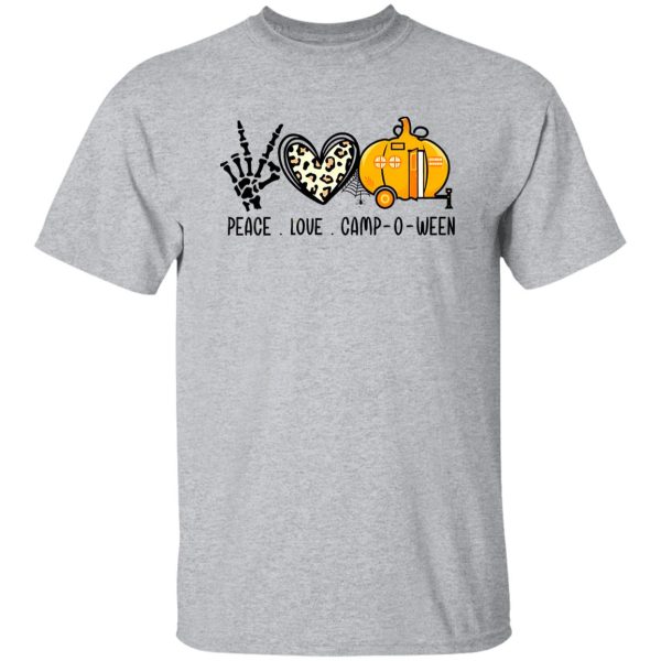 Peace Love Camp-O-Ween Camper Camping Lovers Gift Shirt