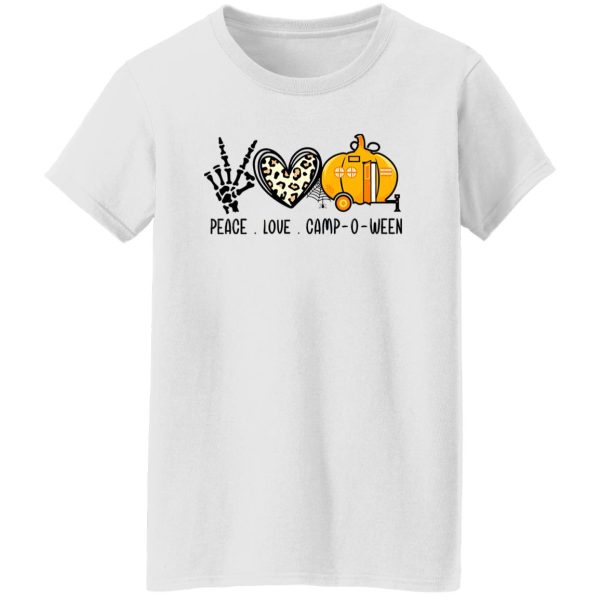 Peace Love Camp-O-Ween Camper Camping Lovers Gift Shirt