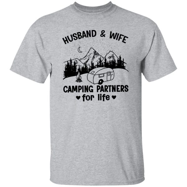 Husband & Wife Camping Partner for Life Gift for Camping Lover Shirt