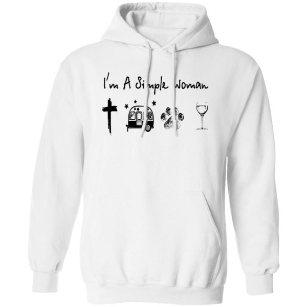 I’m A Simple Woman I Love Jesus Camping Dogs And Wine Shirt