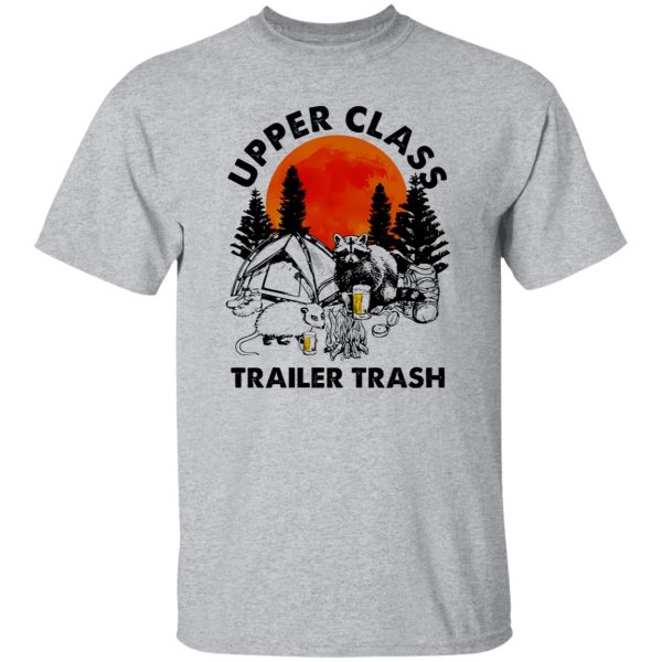 Raccoon Opossum Camping Upper Class Trailer Trash Shirt