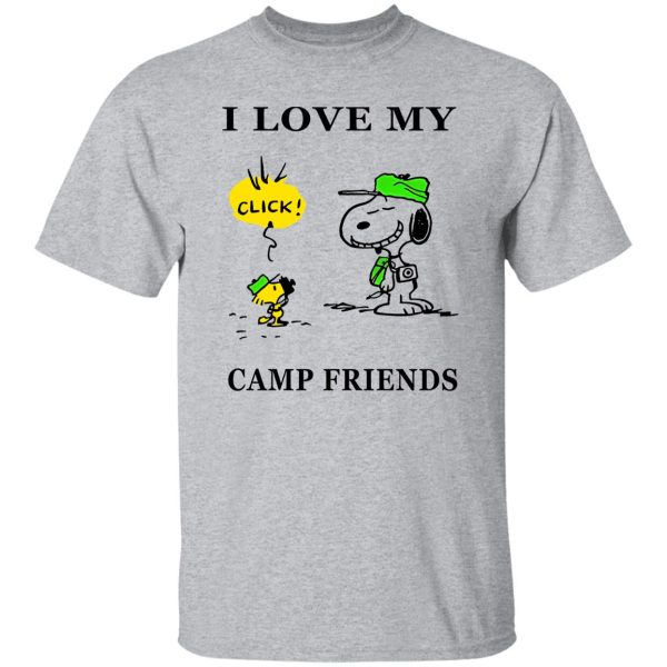 Peanuts Snoopy And Woodstock I Love My Camp Friend Shirt