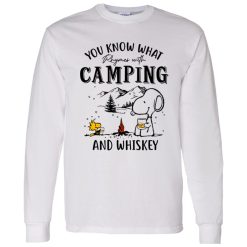 Snoopy You Know What Rhymes With Camping And Whiskey Shirt