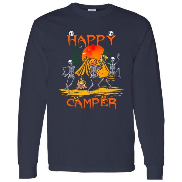 Happy Camper Halloween Skeleton For Camping Lovers Shirt