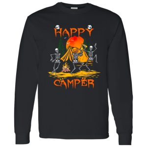 Happy Camper Halloween Skeleton For Camping Lovers Shirt