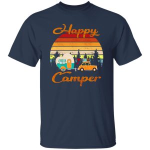 Happy Camper Camping Car Vintage Shirt