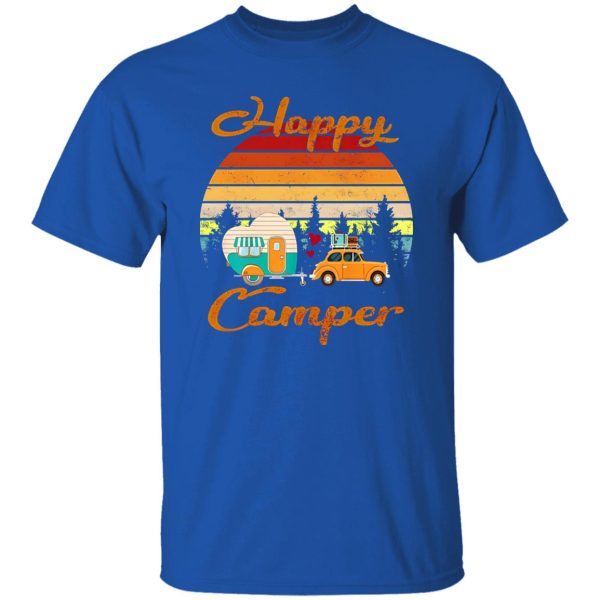 Happy Camper Camping Car Vintage Shirt