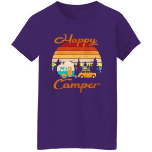 Happy Camper Camping Car Vintage Shirt