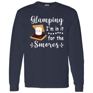 Glamping I’m In It For The Smores Funny Marshmallow and Chocolate Cake for Shirt