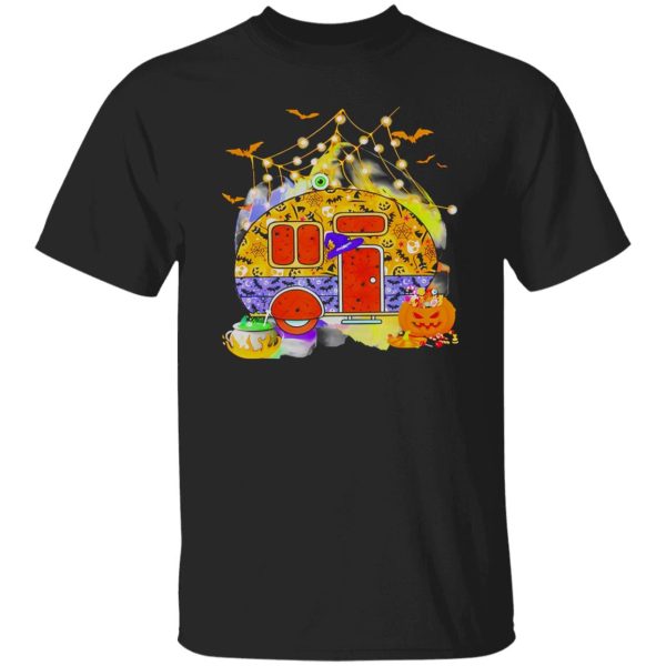 Happy Halloween Pumpkin Camping Camper Shirt