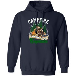Campfire Drinking Team Captain Bear Drinking Beer For Camping Lovers Shirt