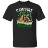 Campfire Drinking Team Captain Bear Drinking Beer For Camping Lovers Shirt