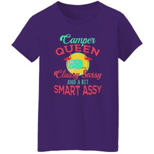 Flamingo Camper Queen Classy Sassy And A Bit Smart Assy For Camper Shirt