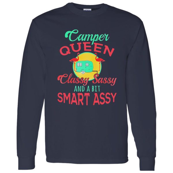 Flamingo Camper Queen Classy Sassy And A Bit Smart Assy For Camper Shirt