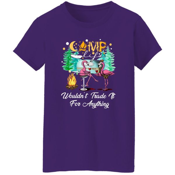 Camp Wouldn’t Trade it for Anything Cheering Flamingos Cool Style for Shirt