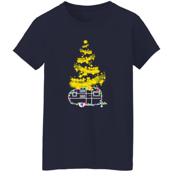 Camping Car With Fairy Lights And Xmas Tree Camp Lover for Christmas Shirt