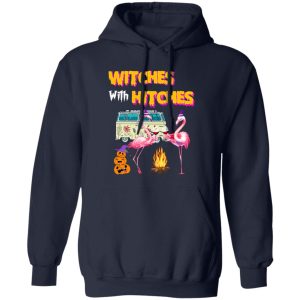 Flamingo Camping Witches With Hitches for Halloween Shirt