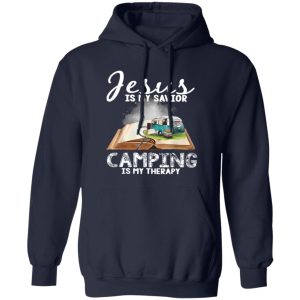 Bus On Bible Jesus Is My Savior Camping Is My Therapy Shirt