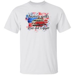 America Needs Jesus and Camper Hippie Van Shirt