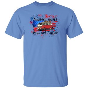 America Needs Jesus and Camper Hippie Van Shirt