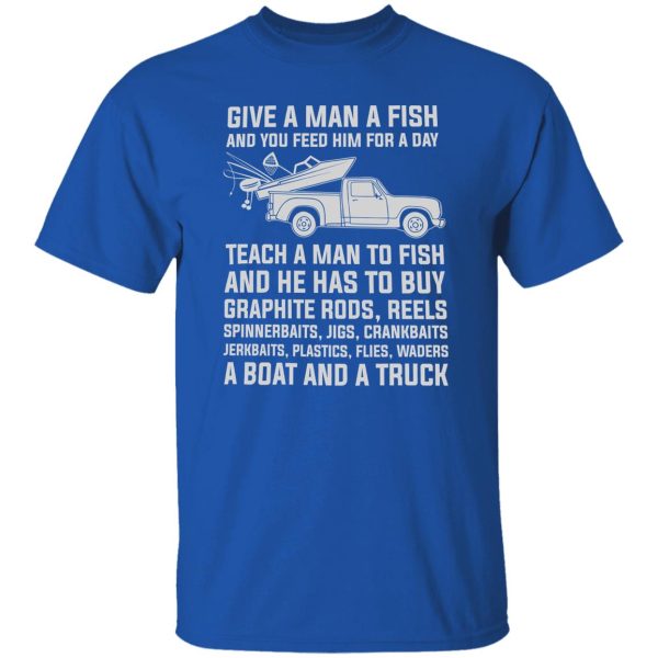 Fishing Lover Shirt, Give A Man A Fish And You Feed Him For A Day Shirt