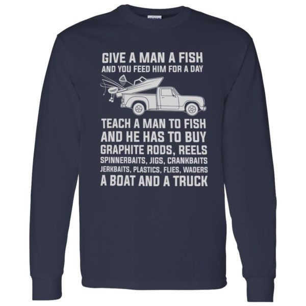 Fishing Lover Shirt, Give A Man A Fish And You Feed Him For A Day Shirt