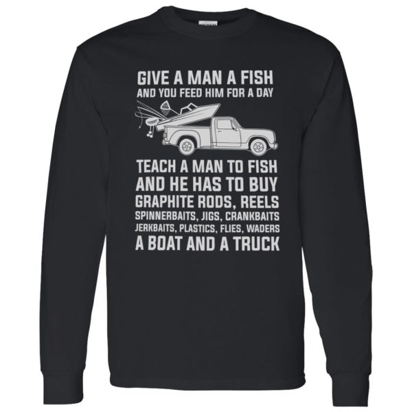 Fishing Lover Shirt, Give A Man A Fish And You Feed Him For A Day Shirt