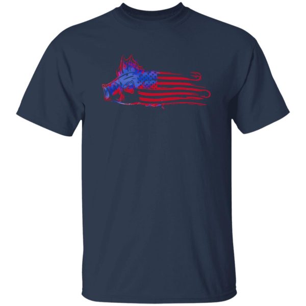 Fishing Dad Shirt, Fish American Flag Shirt