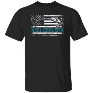 Father’s Day Reel Cool Opa Fish American Flag Shirt