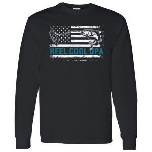 Father’s Day Reel Cool Opa Fish American Flag Shirt