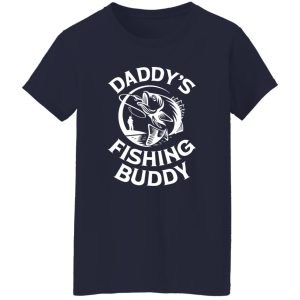 Daddy’s Fishing Buddy Young Fishing Man Gift For Boys Kids Shirt