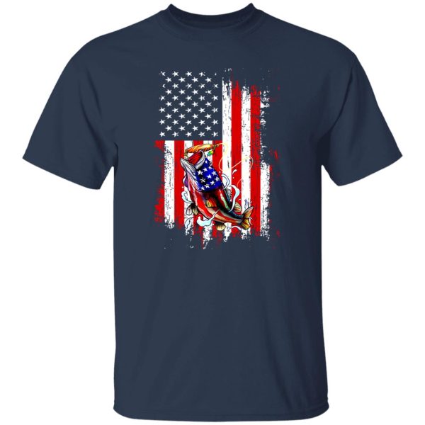 Fishing American Flag Vintage Usa Fisherman Gifts Shirt