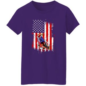 Fishing American Flag Vintage Usa Fisherman Gifts Shirt