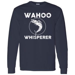 Cool Fishing Shirt, Wahoo Whisperer Design Saltwater Fish Game Fishing Shirt