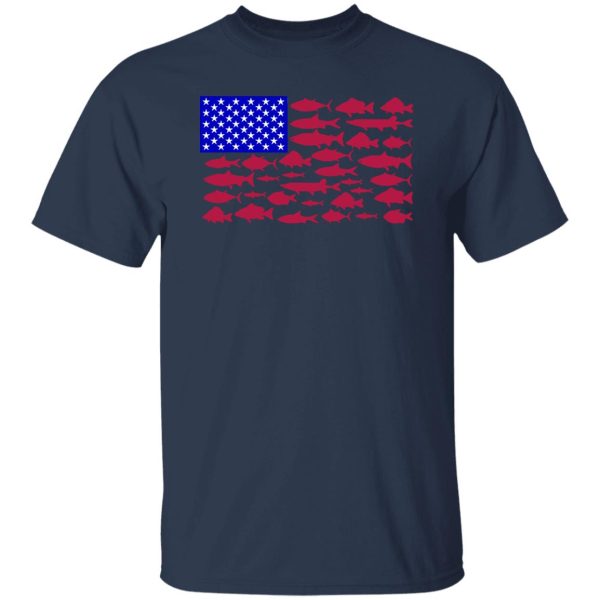 Fish American Flag Fishing 4th Of July Men Women Merica Usa Shirt