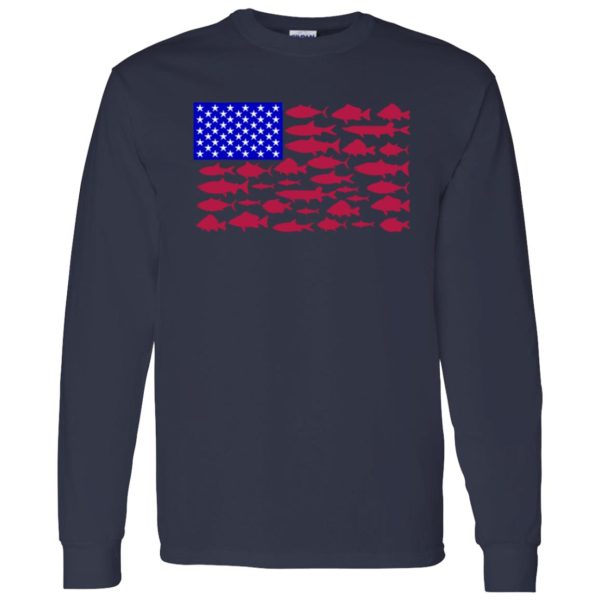 Fish American Flag Fishing 4th Of July Men Women Merica Usa Shirt