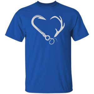 Fishing And Hunting Shirt, Fishing Hook And Deer Horn Shirt