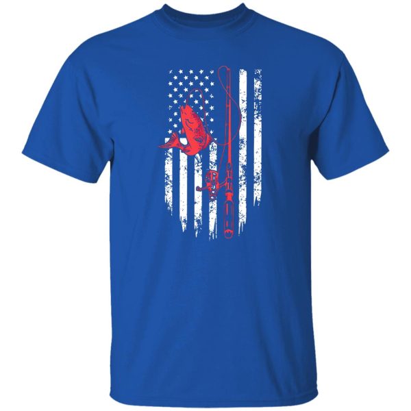 Fishing Lover Shirt, American Flag Fishing Shirt