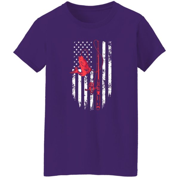 Fishing Lover Shirt, American Flag Fishing Shirt