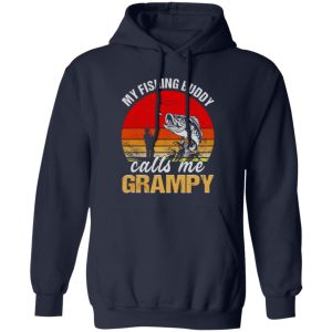 Fish Shirt, Vintage My Fishing Buddy Calls Me Grampy Family Fathers Day Shirt