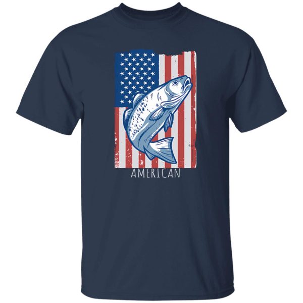 Fish Shirt, United States Of America Us Flag Fish Graphic Usa Shirt