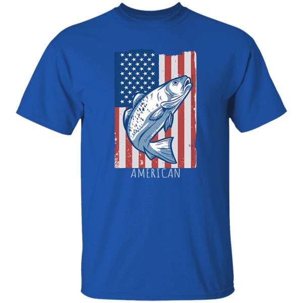 Fish Shirt, United States Of America Us Flag Fish Graphic Usa Shirt