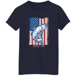 Fish Shirt, United States Of America Us Flag Fish Graphic Usa Shirt