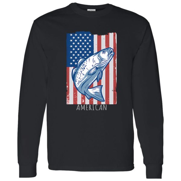 Fish Shirt, United States Of America Us Flag Fish Graphic Usa Shirt