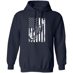 Fishing Shirt, Fish American Flag Shirt