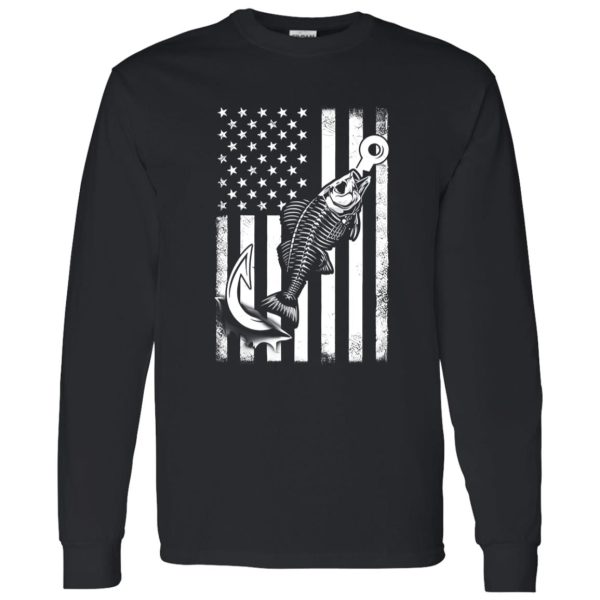 Fishing Shirt, Fish American Flag Shirt