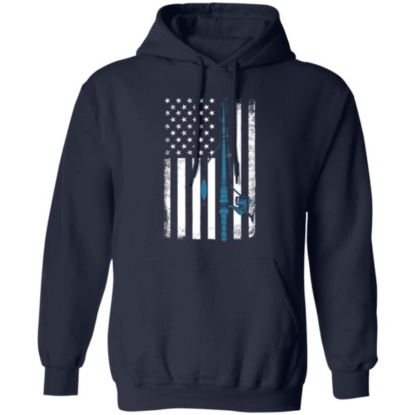 Fishing American Flag Shirt, Fishing Rod American Flag Shirt