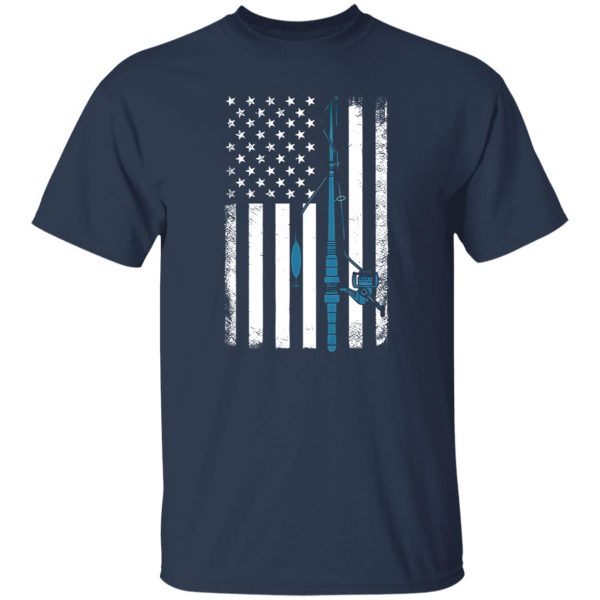 Fishing American Flag Shirt, Fishing Rod American Flag Shirt