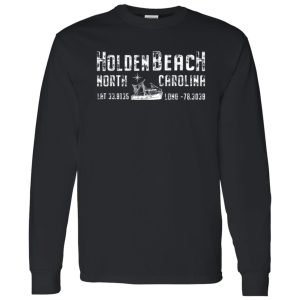 Holden Beach Nc Latitude Longitude Fishing Boat Shirt