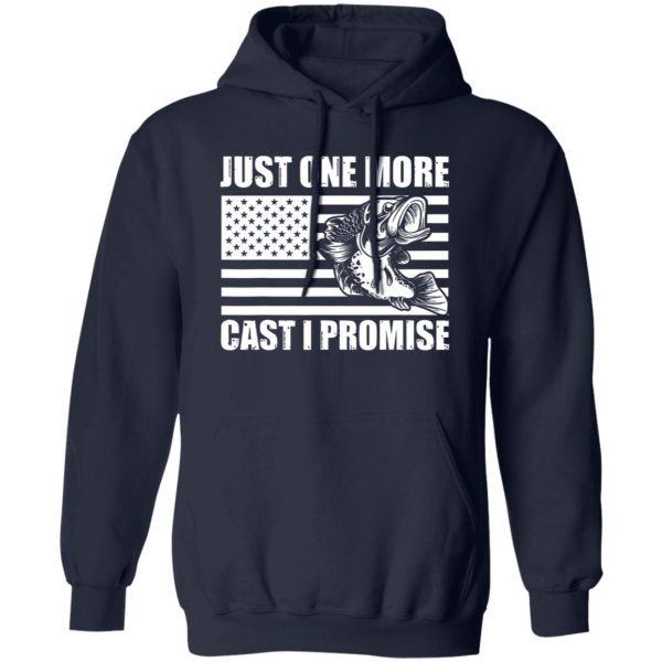 Just One More Cast I Promise Bass Fishing Funny Angler Retro Shirt